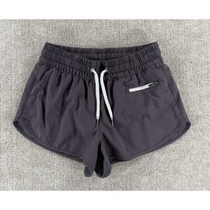 Vuori Women's Athletic Running Shorts Purple Drawstring Zip Pocket Lined XS